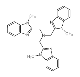 1-(1-methylbenzoimidazol-2-yl)-N,N-bis[(1-methylbenzoimidazol-2-yl)methyl]methanamine structure