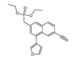 diethyl ((6-cyano-4-(furan-3-yl)naphthalen-2-yl)methyl)phosphonate结构式