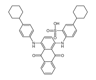 5-cyclohexyl-2-[[4-[(4-cyclohexylphenyl)amino]-9,10-dihydro-9,10-dioxo-1-anthryl]amino]benzenesulphonic acid结构式