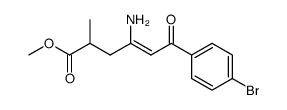 4-amino-6-(4-bromophenyl)-2-methyl-6-oxohex-4-enoic acid methyl ester结构式