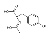 (2S)-3-(4-hydroxyphenyl)-2-(propanoylamino)propanoic acid Structure