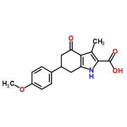 6-(4-Methoxyphenyl)-3-methyl-4-oxo-4,5,6,7-tetrahydro-1H-indole-2-carboxylic acid Structure