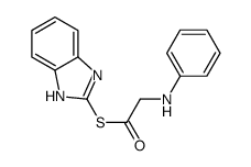 (Phenylamino)ethanethioic acid S-1H-benzimidazol-2-yl ester Structure