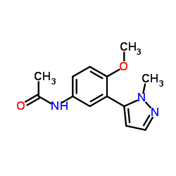 N-[4-甲氧基-3-(1-甲基-1H-吡唑-5-基)苯基]-乙酰胺结构式