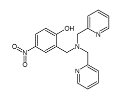 2-[[bis(pyridin-2-ylmethyl)amino]methyl]-4-nitrophenol结构式