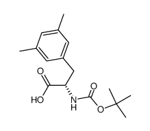 (S)-2-((叔丁氧羰基)氨基)-3-(3,5-二甲基苯基)丙酸结构式