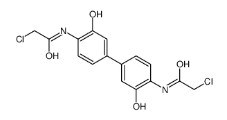 2-chloro-N-[4-[4-[(2-chloroacetyl)amino]-3-hydroxyphenyl]-2-hydroxyphenyl]acetamide Structure