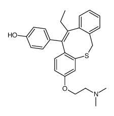 4-[(11Z)-3-[2-(dimethylamino)ethoxy]-11-ethyl-6H-benzo[c][1]benzothiocin-12-yl]phenol结构式