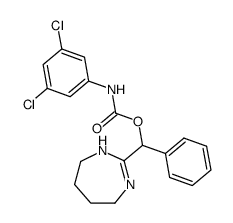 (3,5-Dichloro-phenyl)-carbamic acid phenyl-(4,5,6,7-tetrahydro-1H-[1,3]diazepin-2-yl)-methyl ester结构式