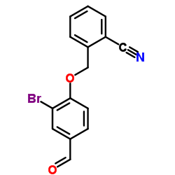 2-[(2-Bromo-4-formylphenoxy)methyl]benzonitrile Structure