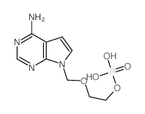Ethanol,2-[(4-amino-7H-pyrrolo[2,3-d]pyrimidin-7-yl)methoxy]-, dihydrogen phosphate(ester) (9CI)结构式