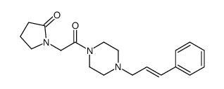 (N-(2-oxo-1-pyrrolidinyl)acetyl)-N'-(3-phenylprop-2-en-2-yl)piperazine结构式