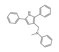 3-(N-methyl-N-phenylaminomethyl)-2,5-diphenylpyrrole结构式