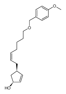 (1S,4R,2'Z)-4-[7'-(4-methoxybenzyloxy)-2'-heptenyl]-2-cyclopenten-1-ol结构式