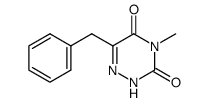 6-benzyl-4-methyl-2H-[1,2,4]triazine-3,5-dione结构式