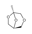 (1S,5R)-(-)-5-methyl-3,6,8-trioxabicyclo[3.2.1]octane结构式