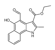 ethyl 4-formyl-5-hydroxy-2-methylbenzindole-3-carboxylate Structure