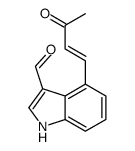 4-(3-oxobut-1-enyl)-1H-indole-3-carbaldehyde结构式