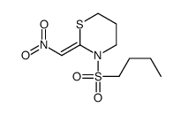 3-butylsulfonyl-2-(nitromethylidene)-1,3-thiazinane Structure
