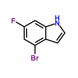 4-溴-6-氟-1H-吲哚结构式