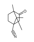 1,7,7-trimethyl-2-oxobicyclo[2.2.1]heptane-4-carbonitrile结构式