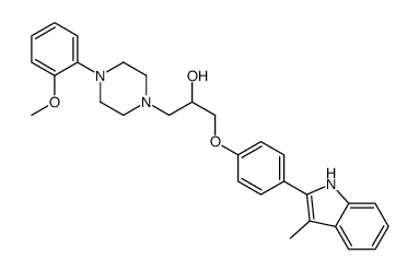 1-[4-(2-methoxyphenyl)piperazin-1-yl]-3-[4-(3-methyl-1H-indol-2-yl)phenoxy]propan-2-ol Structure