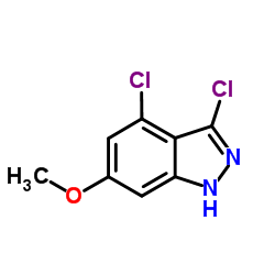 3,4-Dichloro-6-methoxy-1H-indazole结构式