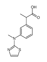 2-[3-(N-methyl-N-thiazol-2-ylamino)phenyl]propionic acid结构式