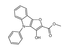 3-hydroxy-4-phenyl-4H-furo<3,2-b>indole-2-carboxylic acid methyl ester结构式