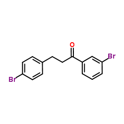 1-(3-Bromophenyl)-3-(4-bromophenyl)-1-propanone结构式
