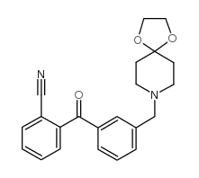 2-CYANO-3'-[8-(1,4-DIOXA-8-AZASPIRO[4.5]DECYL)METHYL]BENZOPHENONE structure