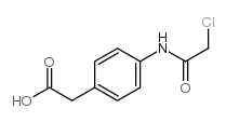 {4-[(氯乙酰基)氨基]苯基}乙酸结构式