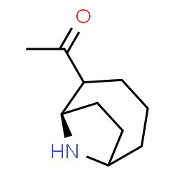 Ethanone, 1-(9-azabicyclo[4.2.1]non-2-yl)-, (1R-exo)- (9CI) Structure