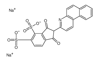 1H-Indene-1,3(2H)-dione, 2-benzofquinolin-3-yl-, disulfo deriv., disodium salt structure