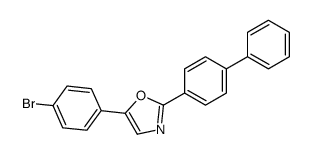 5-(4-bromophenyl)-2-(4-phenylphenyl)-1,3-oxazole结构式