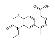 2-[(E)-1-(4-ethyl-3-oxo-1,4-benzothiazin-6-yl)ethylideneamino]oxyacetic acid Structure