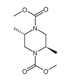 (2RS,5SR)-1,4-bis(methoxycarbonyl)-2,5-dimethylpiperazine结构式