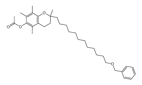 2-(12-(benzyloxy)dodecyl)-2,5,7,8-tetramethyl-3,4-dihydro-2H-chromen-6-yl acetate结构式