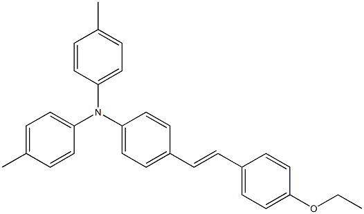 (E)-4-(4-ethoxystyryl)-N,N-di-p-tolylaniline结构式