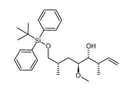 (3S,4R,5S,7S)-8-tert-butyldiphenylsilyloxy-5-methoxy-3,7-dimethyloct-1-en-4-ol结构式