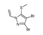 3,4-dibromo-1-ethenyl-5-methylsulfanylpyrazole结构式