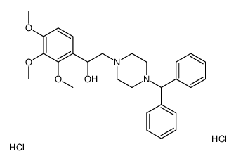 2-(4-benzhydrylpiperazin-1-yl)-1-(2,3,4-trimethoxyphenyl)ethanol,dihydrochloride Structure