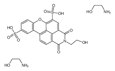 2,3-dihydro-2-(2-hydroxyethyl)-1,3-dioxo-1H-xantheno[2,1,9-def]isoquinoline-5,9-disulphonic acid, compound with 2-aminoethanol (1:2) structure