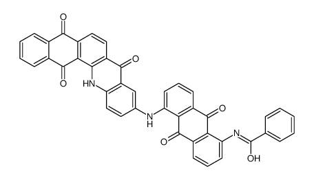 N-[9,10-dihydro-9,10-dioxo-5-[(5,8,13,14-tetrahydro-5,8,14-trioxonaphth[2,3-c]acridin-10-yl)amino]-1-anthryl]benzamide结构式