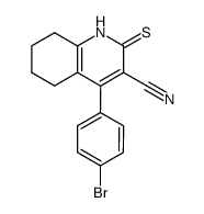 4-(4-bromophenyl)-2-thioxo-1,2,5,6,7,8-hexahydroquinoline-3-carbonitrile Structure