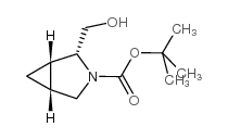 tert-butyl (1S,2R,5R)-2-(hydroxymethyl)-3-azabicyclo[3.1.0]hexane-3-carboxylate结构式