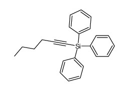 1-(triphenylsilyl)-1-hexyne结构式