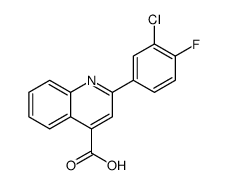 4-Quinolinecarboxylic acid, 2-(3-chloro-4-fluorophenyl)-结构式
