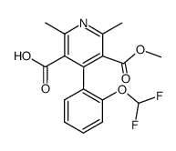 3-carboxy-5-methoxycarbonyl-2,6-dimethyl-4-(o-difluoromethoxyphenyl)-pyridine结构式