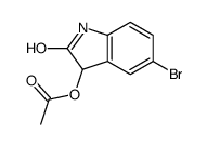 (5-bromo-2-oxo-1,3-dihydroindol-3-yl) acetate Structure